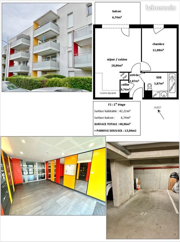 Appartement à louer, 42m², Strasbourg