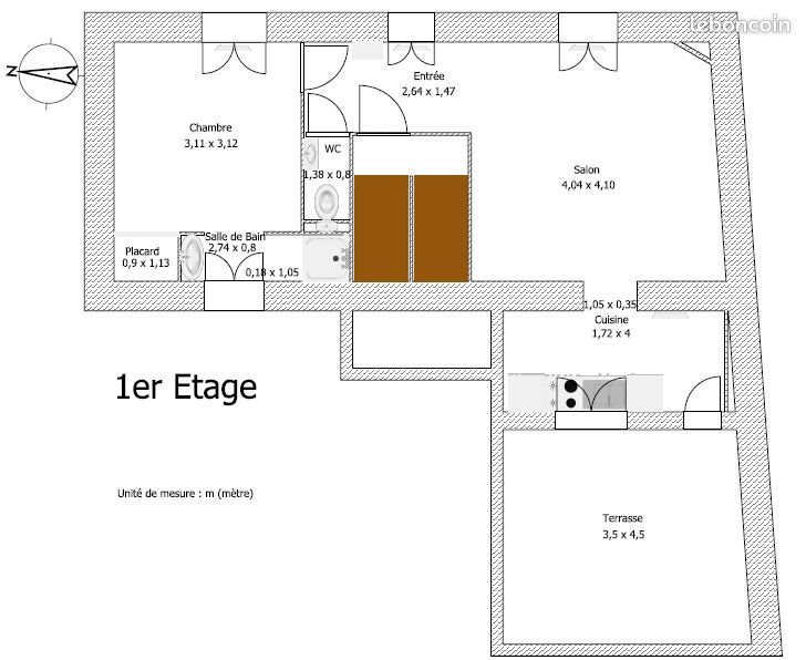 Appartement à louer, 42m², Châtellerault