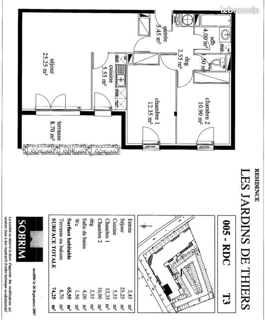 Appartement à louer, 66m², Audenge