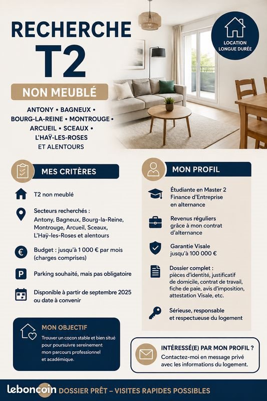 Appartement à louer, 35m², L'Haÿ-les-Roses