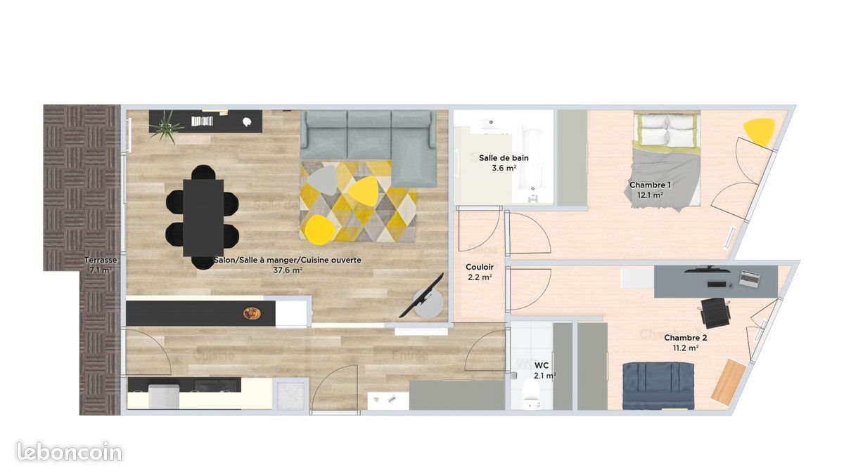 Appartement à louer, 66m², Châtenay-Malabry