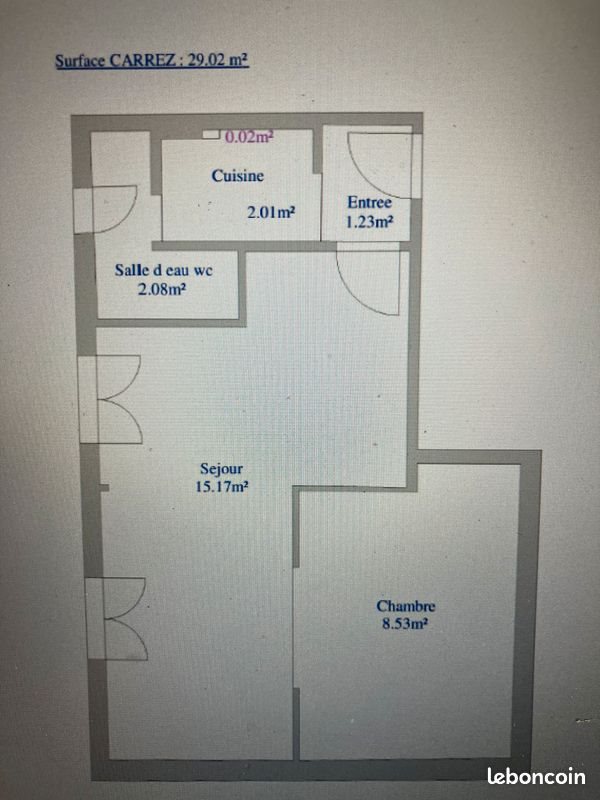 Appartement à louer, 29m², Clichy