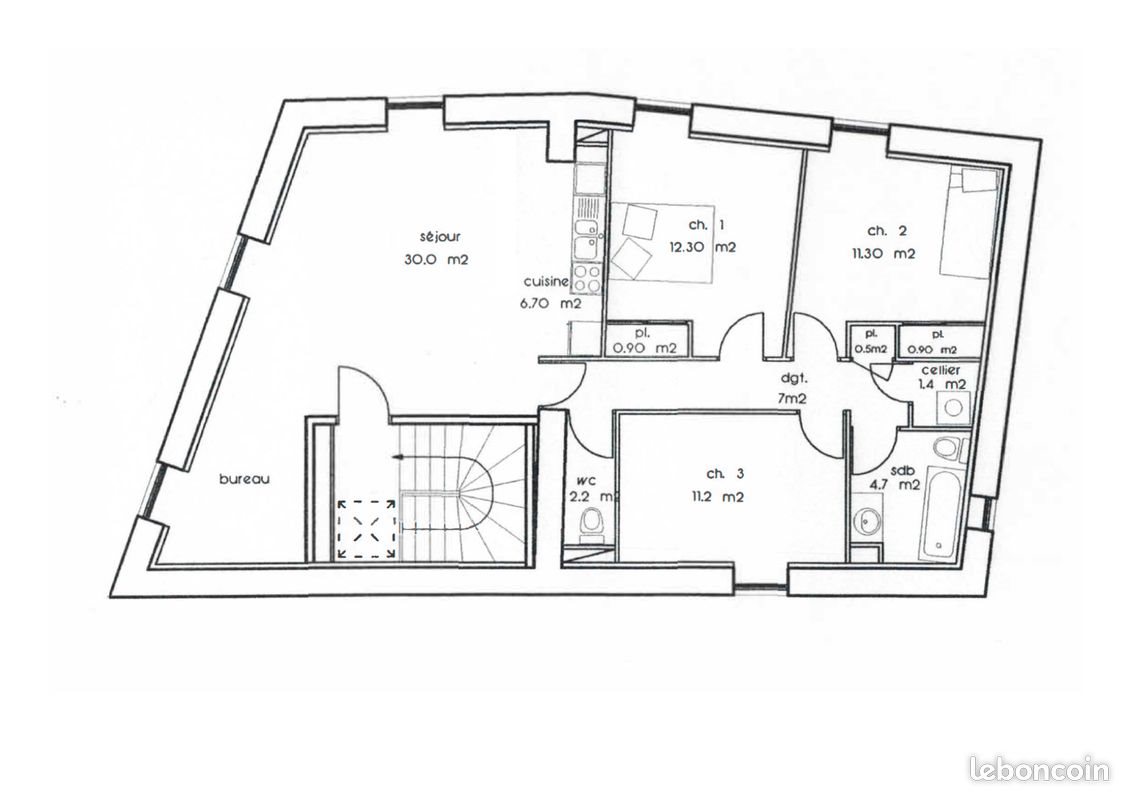 Appartement à louer, 88m², Chabeuil