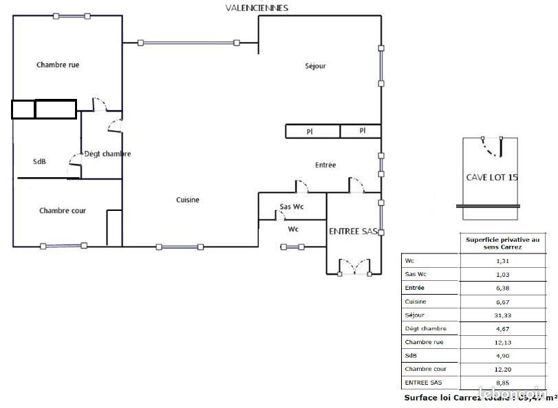 Appartement à louer, 89m², Valenciennes