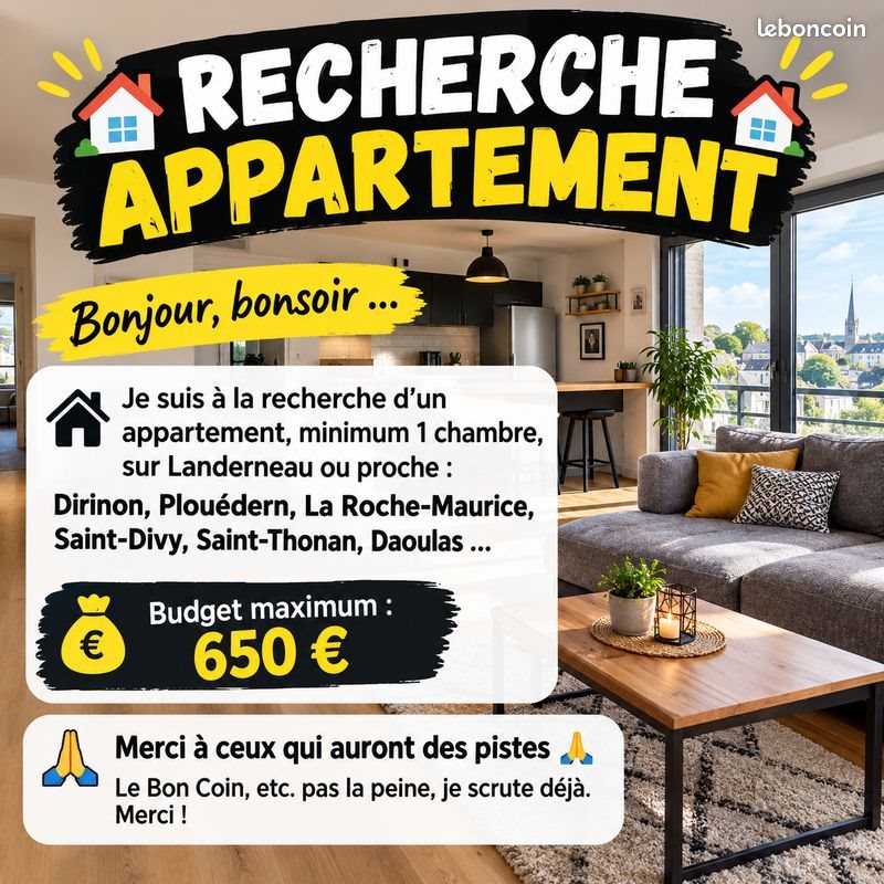 Appartement à louer, 50m², Landerneau