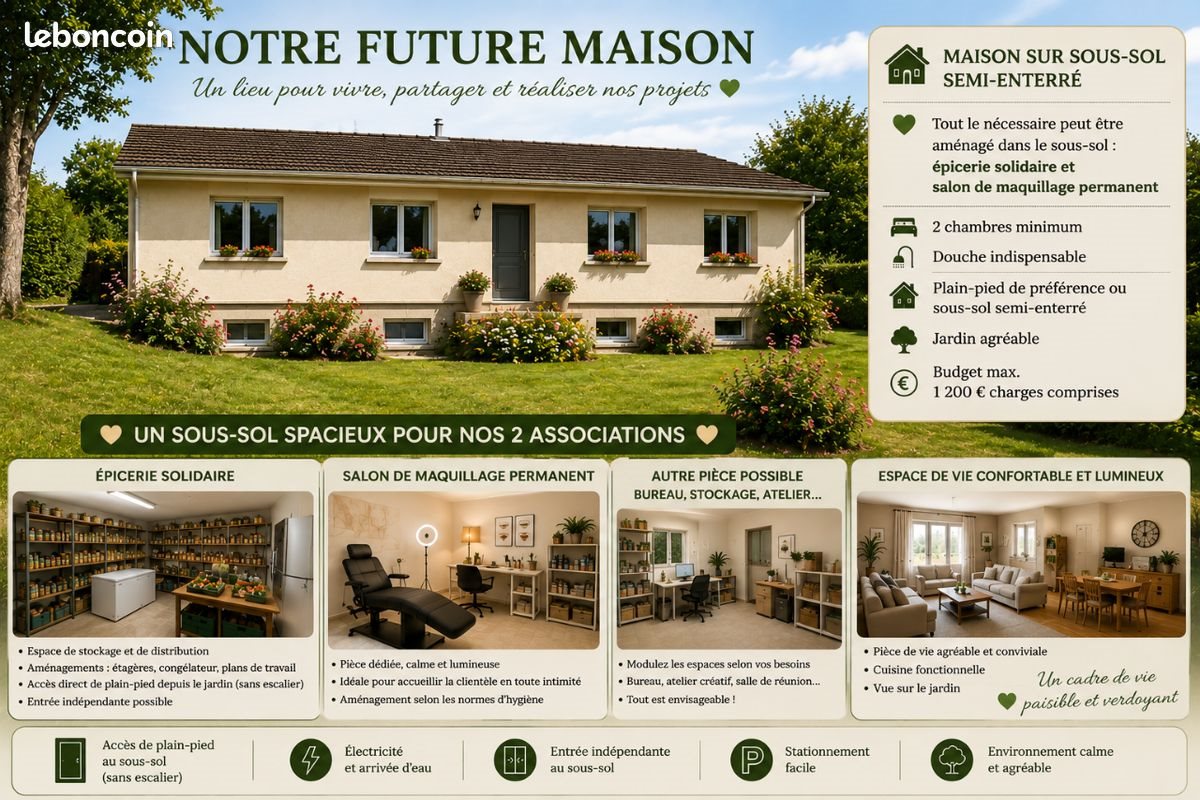 Maison à louer, 90m², Monts
