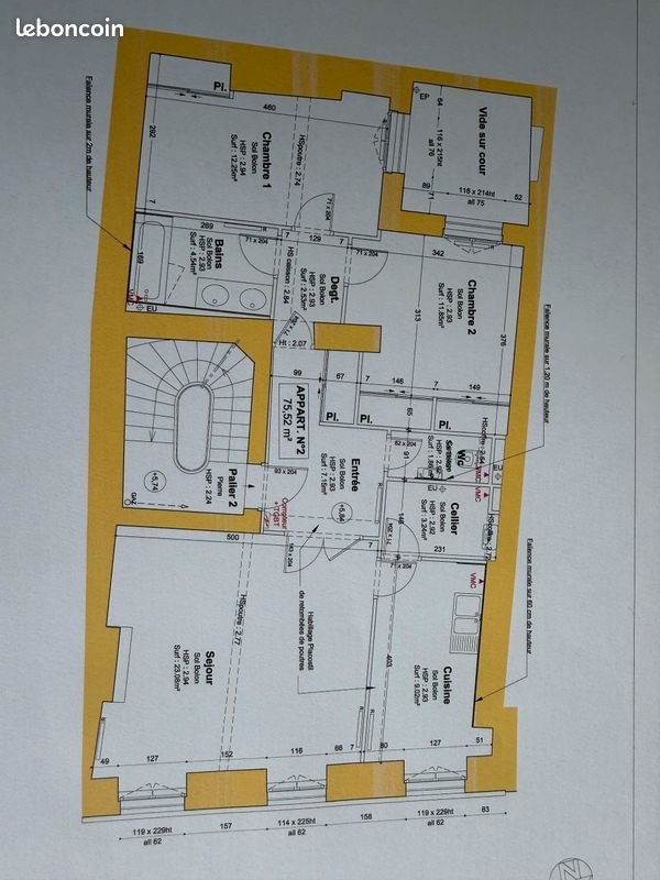 Appartement à louer, 75m², Bordeaux