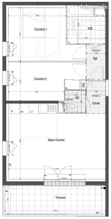 Appartement à louer, 65m², Bessancourt