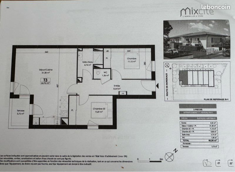 Appartement à vendre, 67m², Audenge