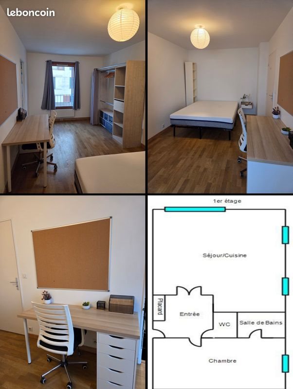 Appartement à louer, 55m², Tours