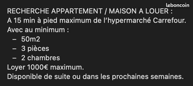 Appartement à louer, 50m², Saint-Pol-sur-Mer