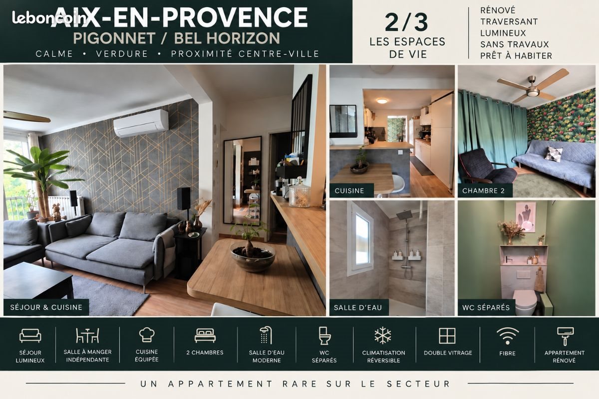 Appartement à vendre, 66m², Aix-en-Provence