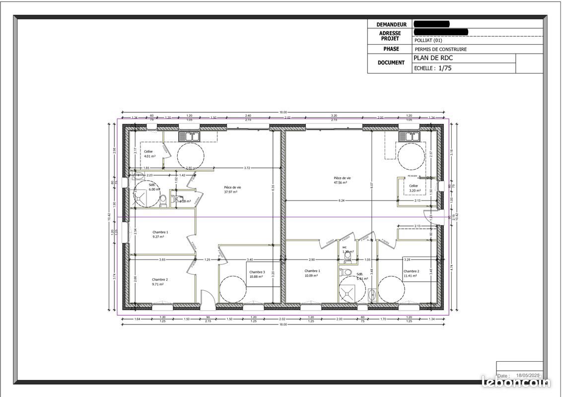 Maison à louer, 80m², Polliat