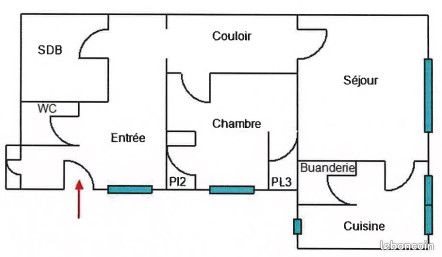 Appartement à louer, 56m², Besançon