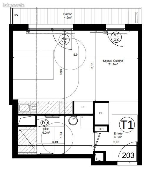 Appartement à louer, 33m², Issy-les-Moulineaux