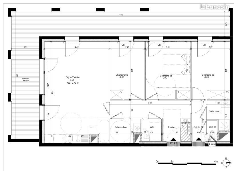 Appartement à vendre, 85m², Nantes