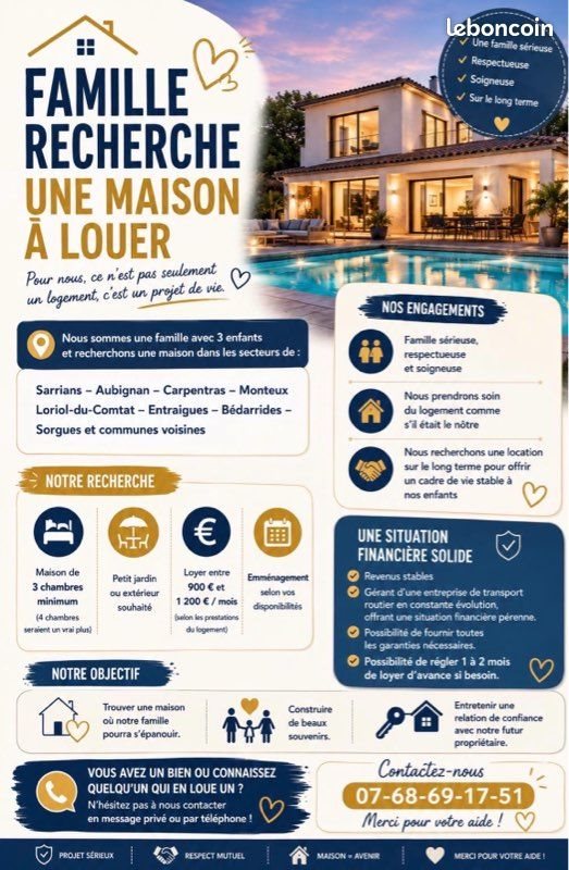 Maison à louer, 100m², Sarrians