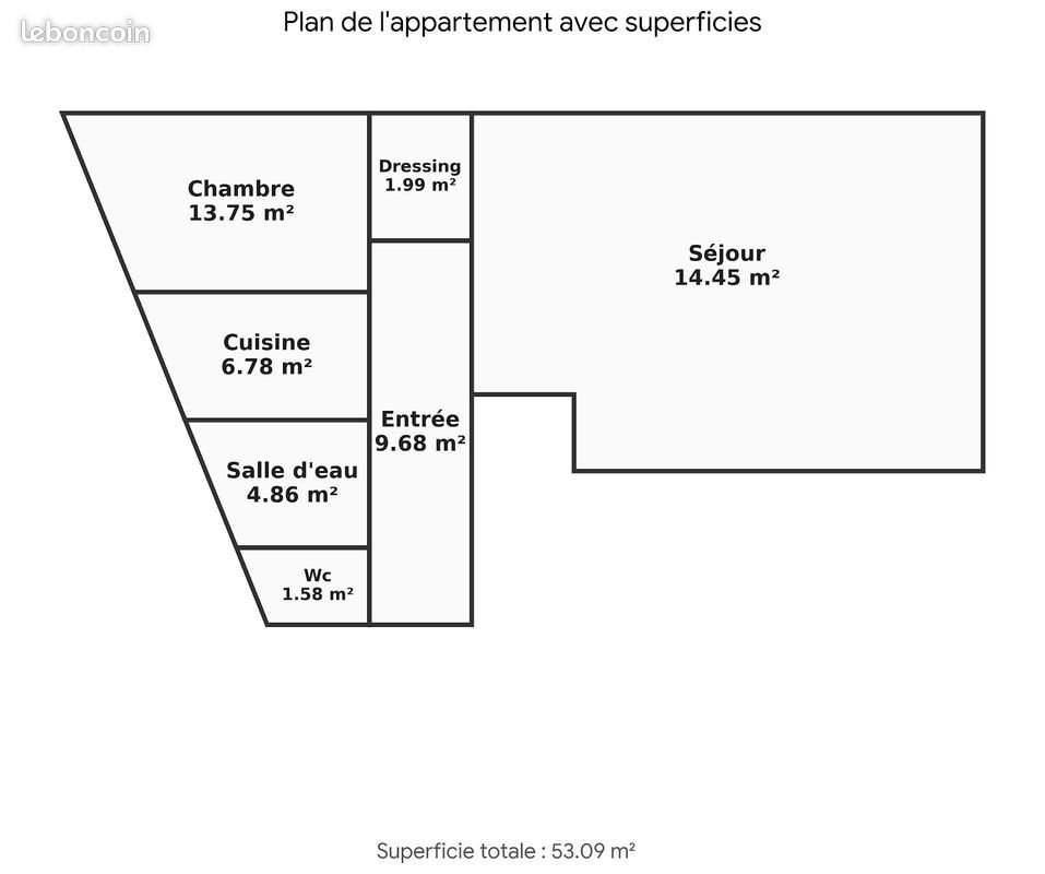 Appartement à vendre, 53m², Paris 15ème