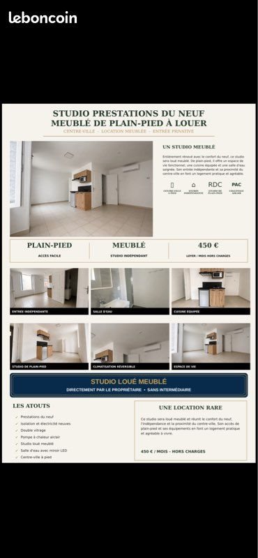 Appartement à louer, 25m², Saint-Amand-Montrond