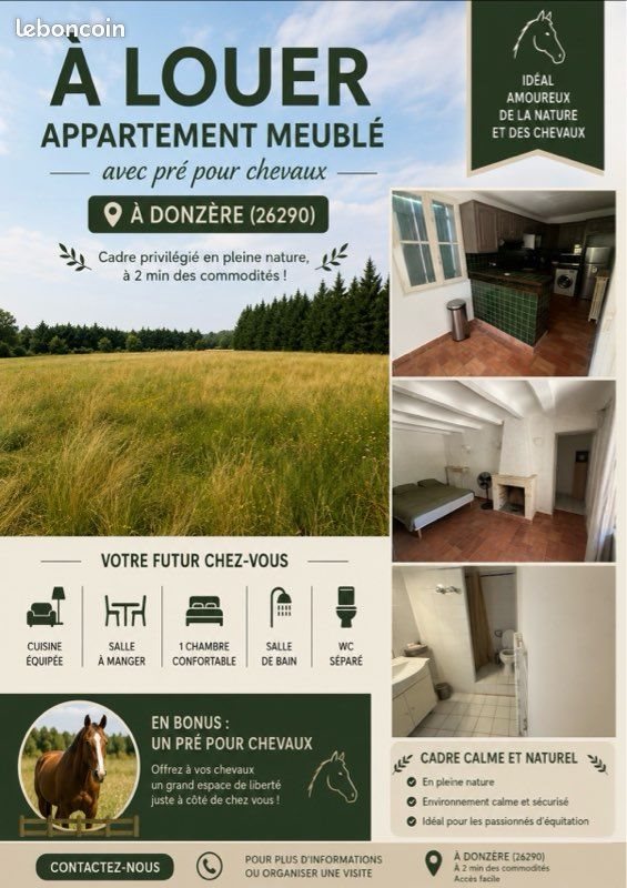 Appartement à louer, 60m², Donzère