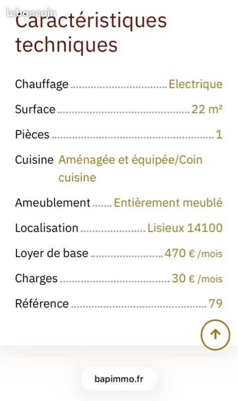 Appartement à louer, 22m², Lisieux
