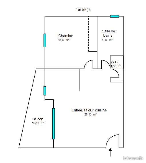 Appartement à louer, 45m², Trélazé