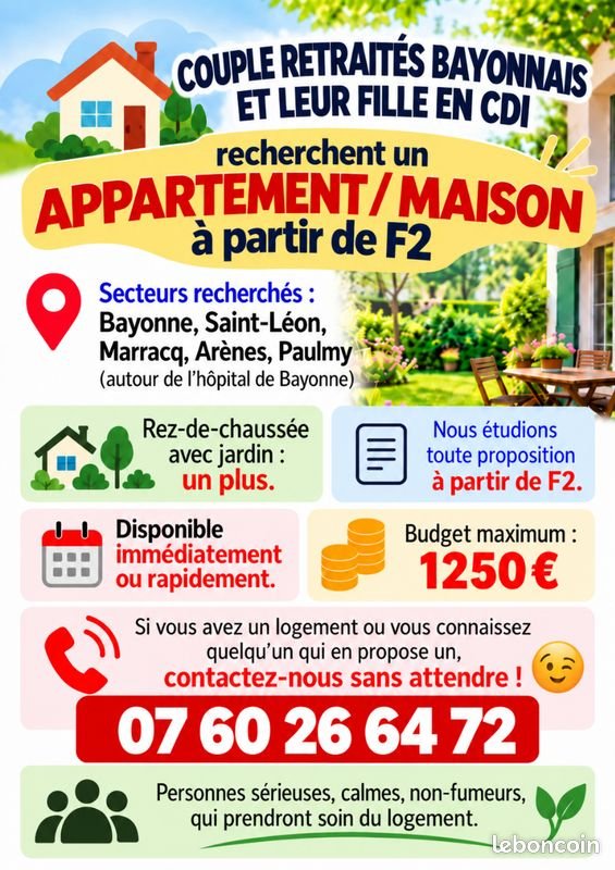 Appartement à louer, 40m², Bayonne