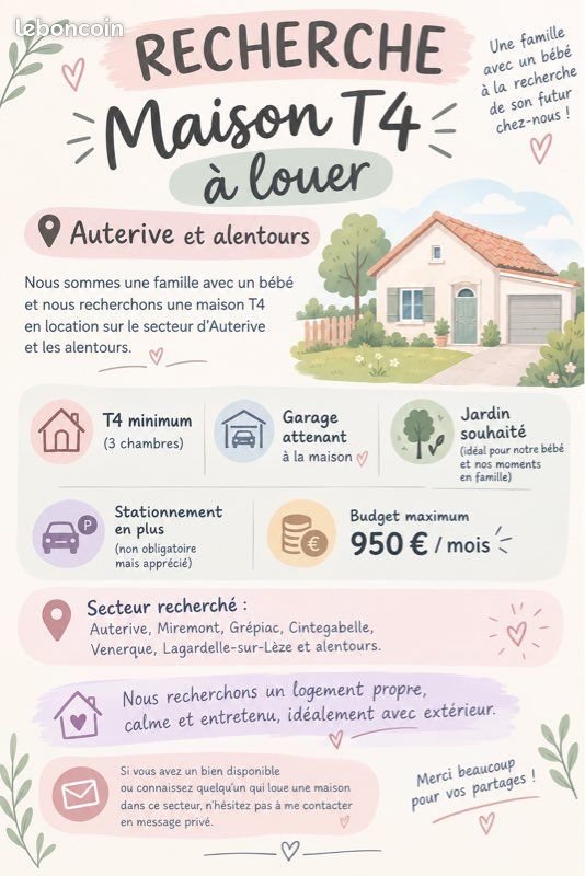 Maison à louer, 90m², Auterive