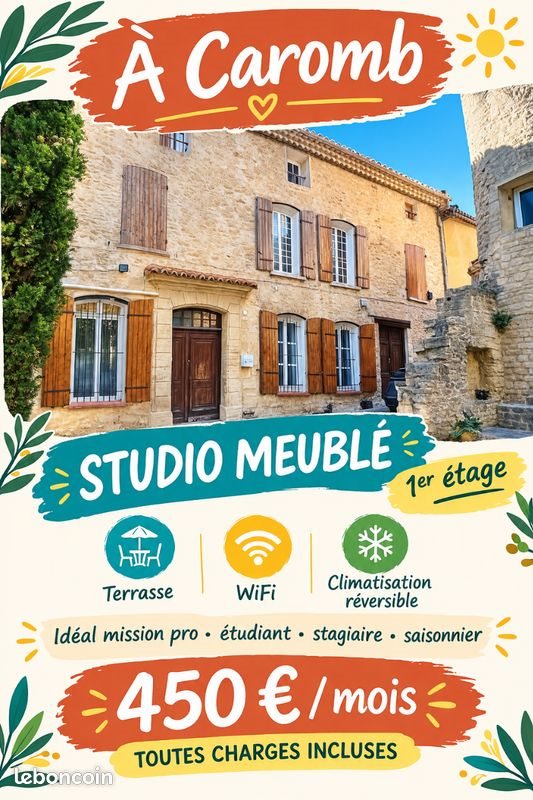 Appartement à louer, 25m², Caromb