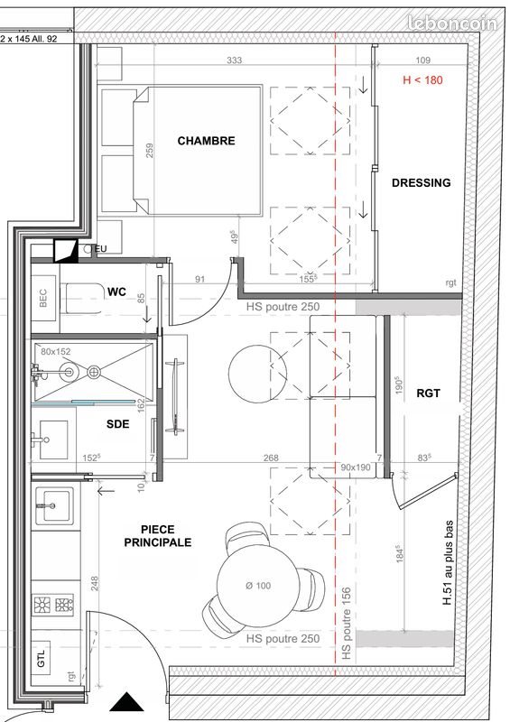 Appartement à louer, 34m², Cherbourg-Octeville
