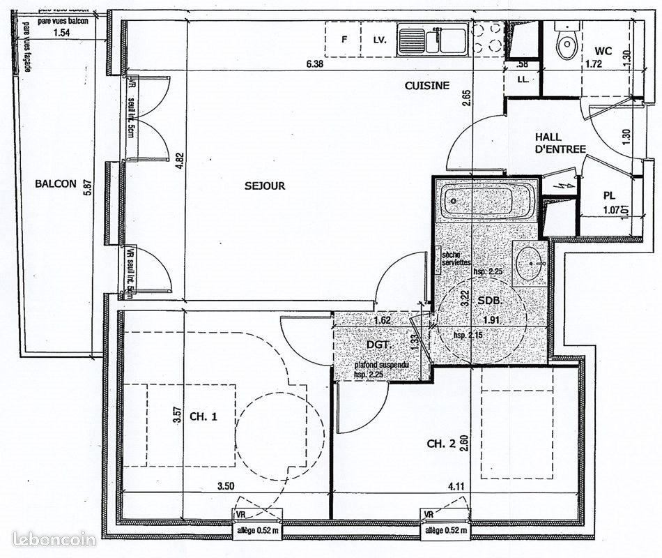 Appartement à vendre, 65m², Vaulx-en-Velin