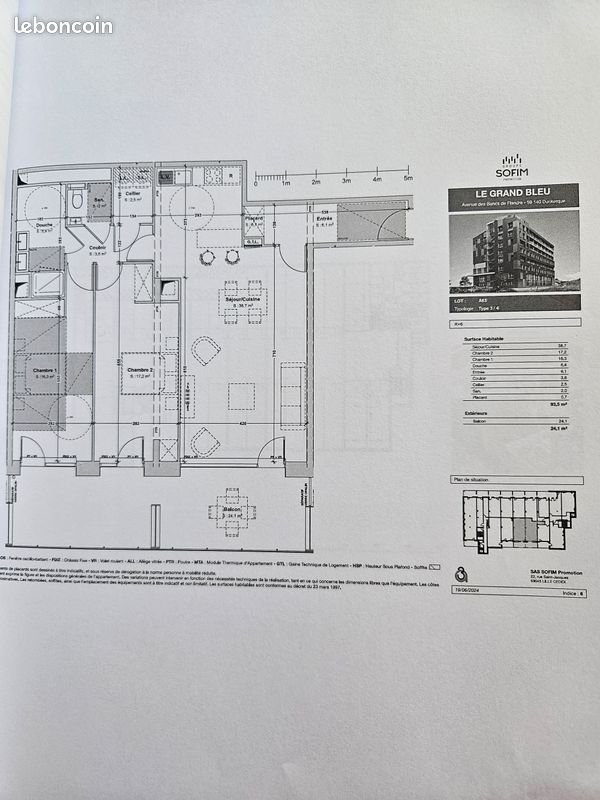 Appartement à vendre, 93m², Dunkerque