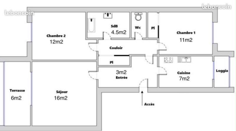 Appartement à louer, 60m², Toulon