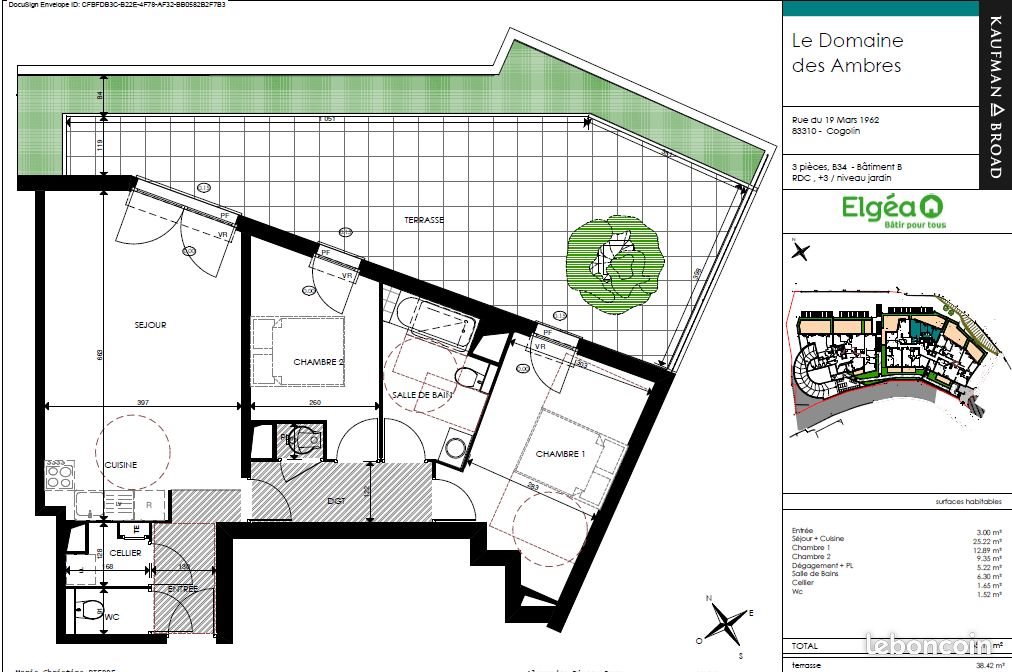 Appartement à louer, 65m², Cogolin