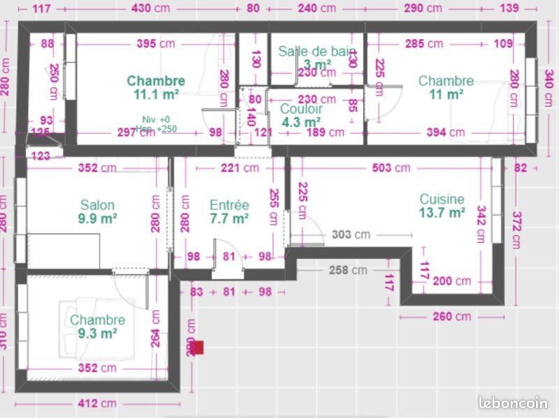 Appartement à louer, 79m², Mâcon