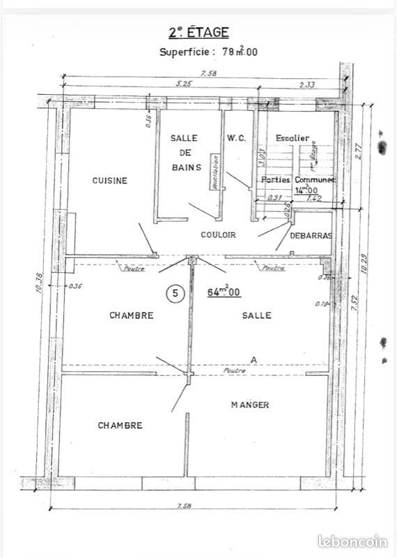 Appartement à louer, 72m², Béthune