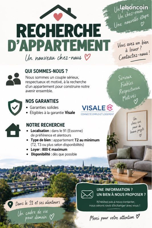 Appartement à louer, 40m², Massy