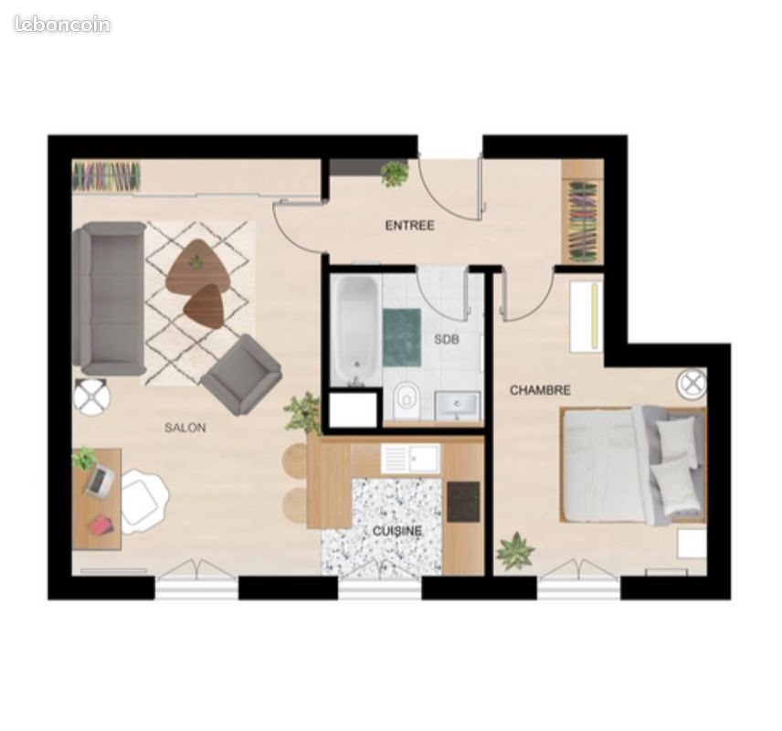 Appartement à louer, 45m², Chantilly