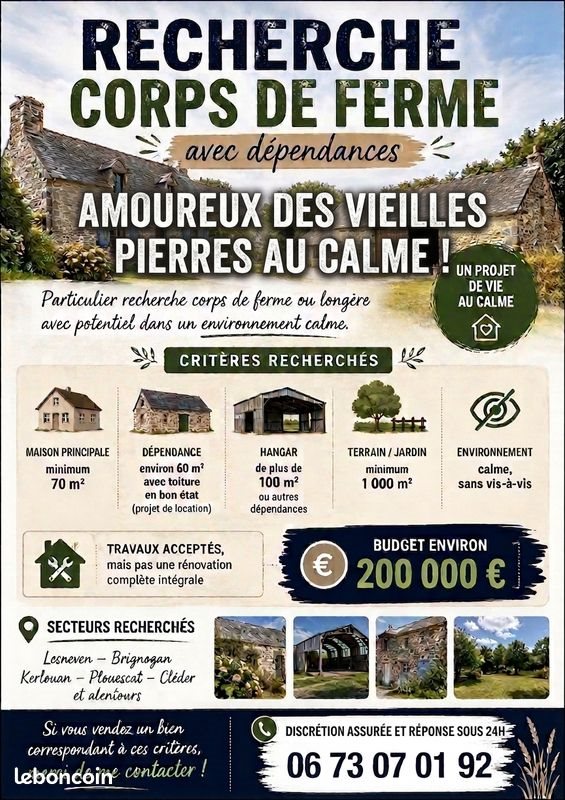 Maison à vendre, 65m², Plouider