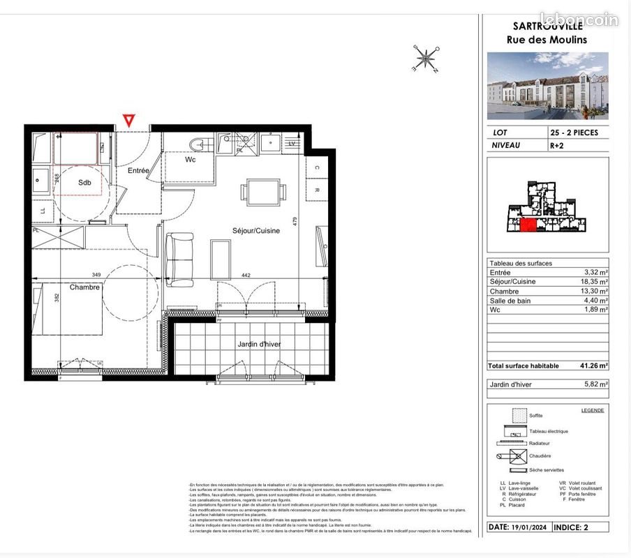 Appartement à louer, 41m², Sartrouville