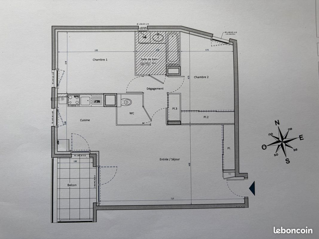 Appartement à vendre, 70m², Chassieu
