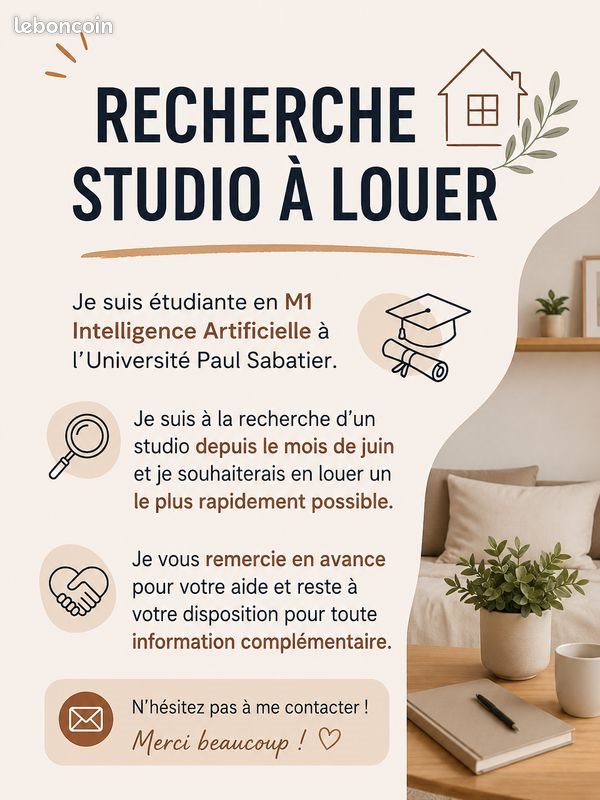 Appartement à louer, 20m², Toulouse