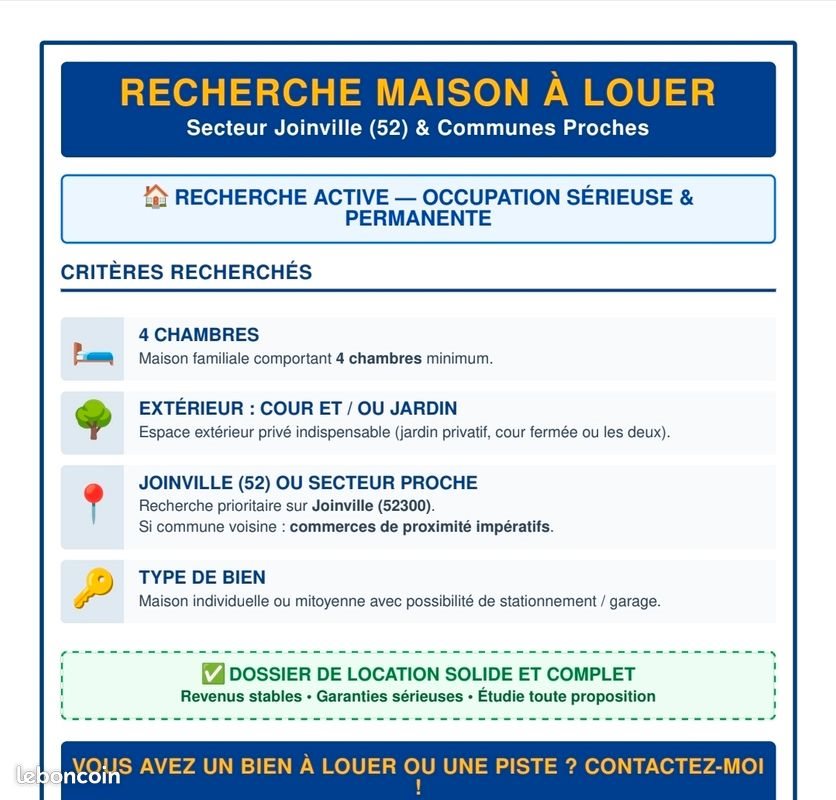 Maison à louer, 120m², Joinville