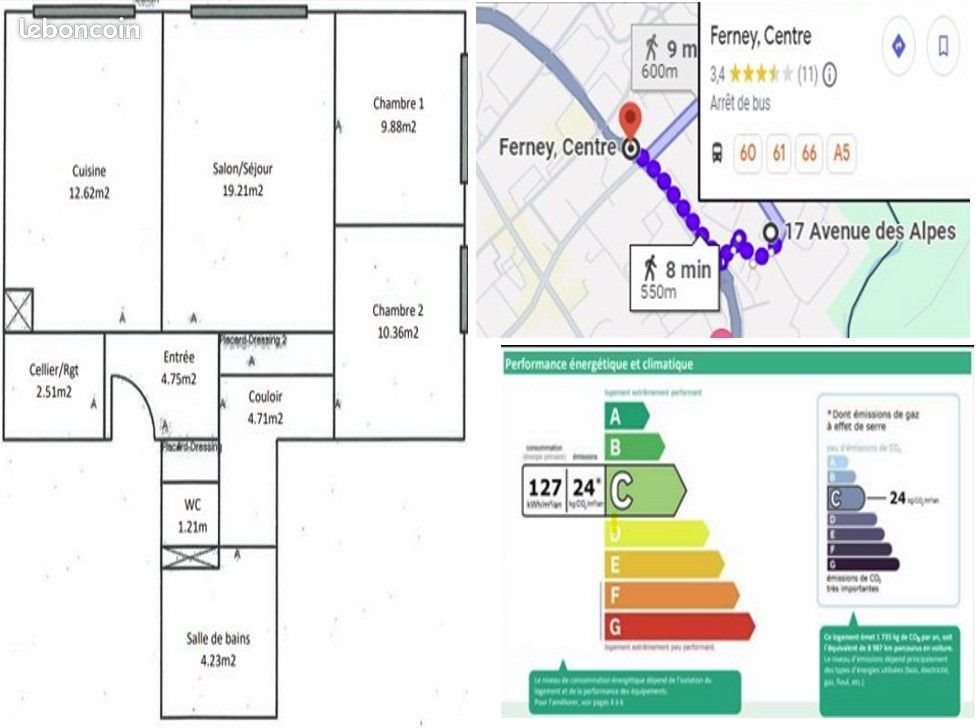 Appartement à louer, 70m², Ferney-Voltaire