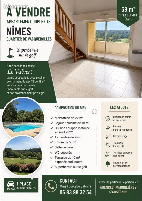 Appartement à vendre, 59m², Nîmes