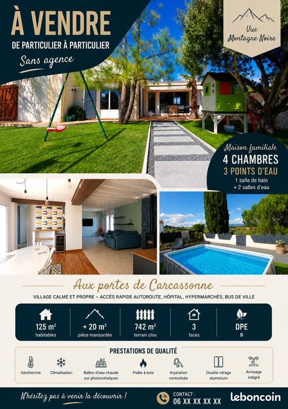 Maison à vendre, 125m², Berriac