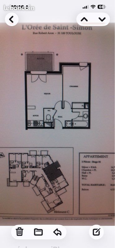 Appartement à vendre, 34m², Toulouse