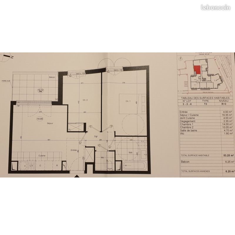 Appartement à louer, 53m², Clamart