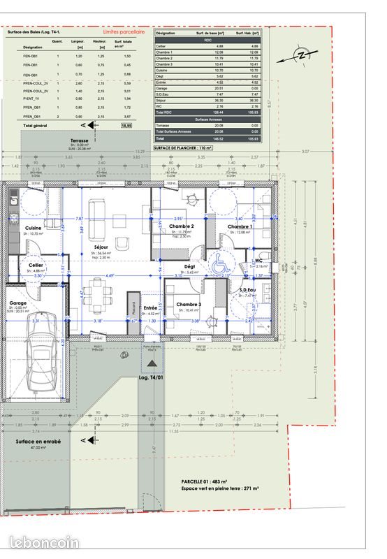 Maison à louer, 106m², Bazas