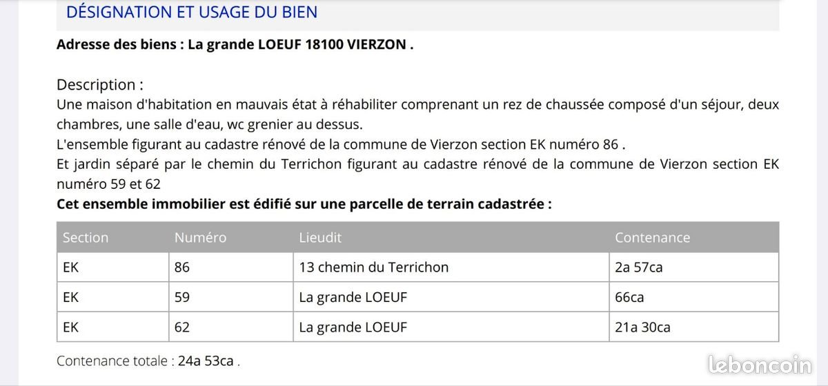 Maison à vendre, 80m², Vierzon